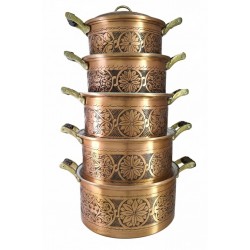 5'li Kuşkana Oyma İşleme Ahşap Sap Kırmızı 5'li Kuşkana Oyma İşleme Ahşap Sap Kırmızı